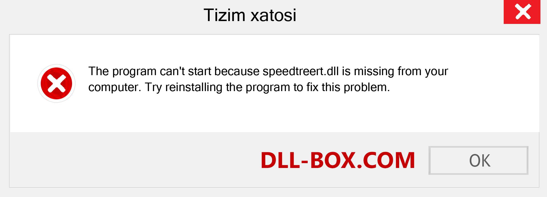 speedtreert.dll fayli yo'qolganmi?. Windows 7, 8, 10 uchun yuklab olish - Windowsda speedtreert dll etishmayotgan xatoni tuzating, rasmlar, rasmlar